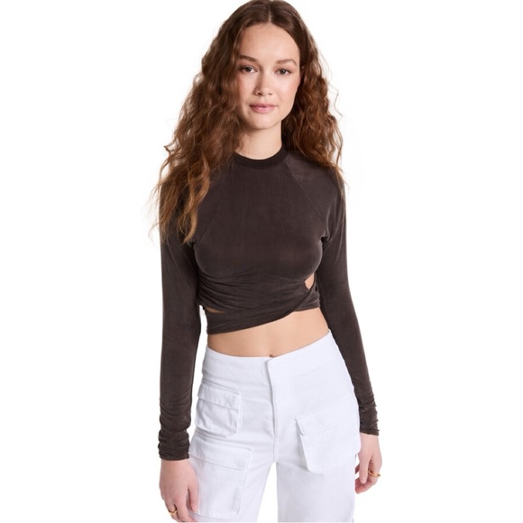 JACQUEMUS Brown 'Le T-Shirt Espelho' Long Sleeve T-Shirt - Picture 1 of 3